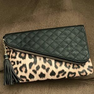 NWT Jessica Simpson Gemma Leopard Satchel handbag / purse.